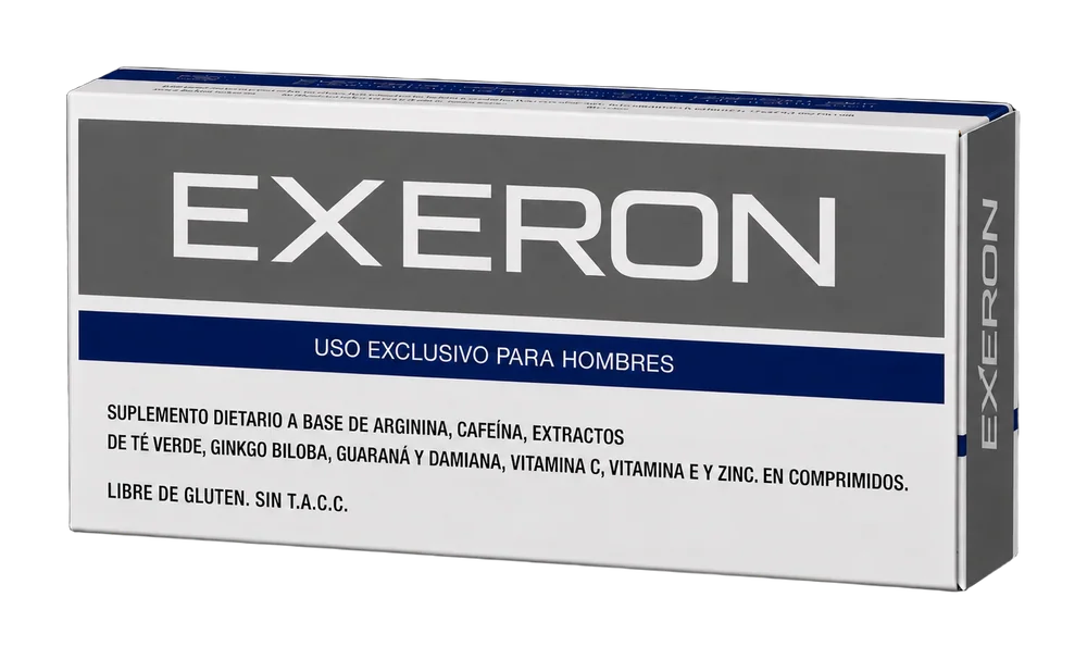 Exeron: suplemento para la energía y la vitalidad masculina, envase 20 comprimidos de 600 mg