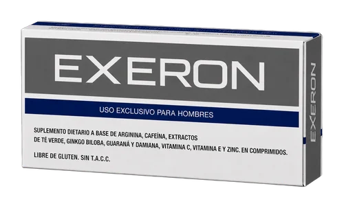 Exeron: suplemento para la energía y la vitalidad masculina, envase 20 comprimidos de 600 mg