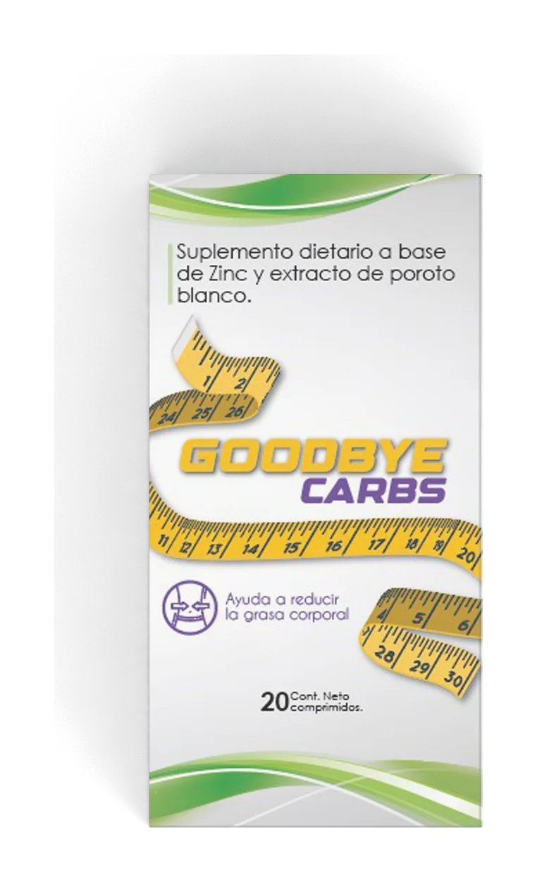 Goodbye Carbs: comprimidos con poroto blanco y zinc para el control de peso, envase 20 comprimidos