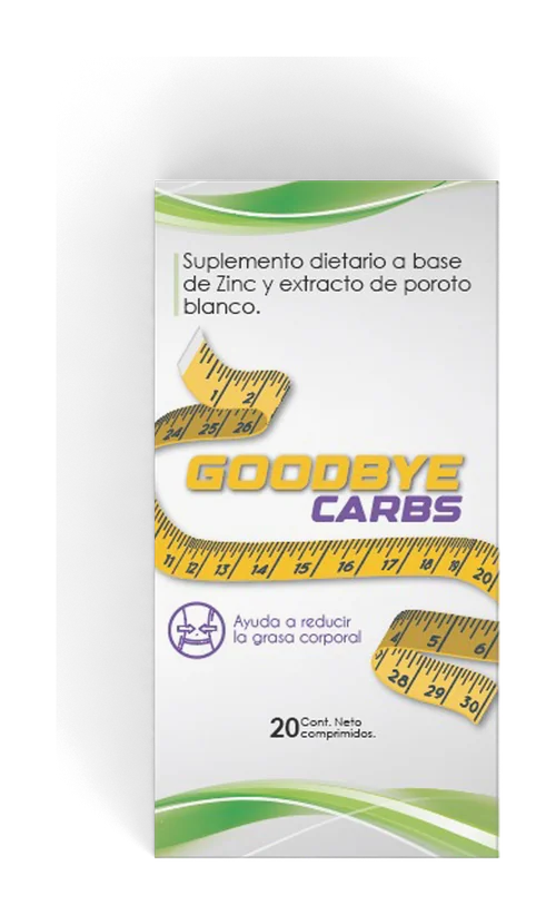Goodbye Carbs: comprimidos con poroto blanco y zinc para el control de peso, envase 20 comprimidos
