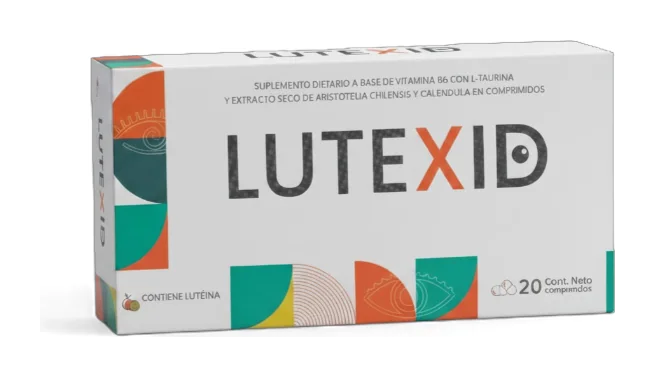 Lutexid: suplemento para acompañar el cuidado de la vista, envase 20 comprimidos de 500 mg