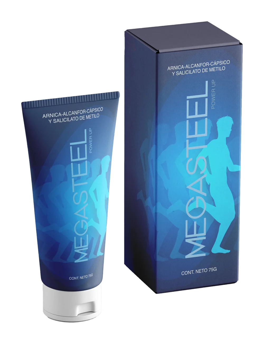 MegaSteel: bálsamo con árnica y alcanfor para articulaciones y músculos, envase pomo de 75 g