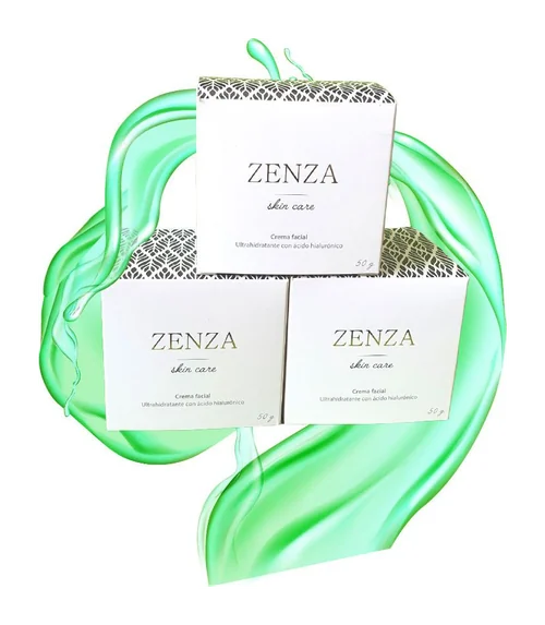 Zenza Cream: crema facial hidratante con ácido hialurónico, envase pote de 50 g